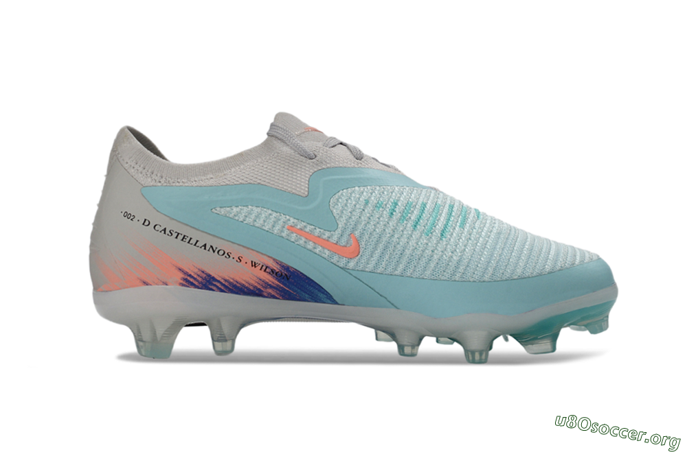 Nike Phantom 6 Elite Low FG Football Boots - Aqua/Soft Coral/Sky Blue 5