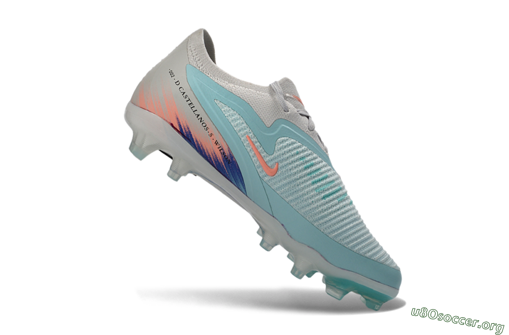 Nike Phantom 6 Elite Low FG Football Boots - Aqua/Soft Coral/Sky Blue 0