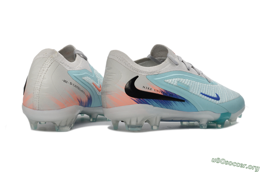 Nike Phantom 6 Elite Low FG Football Boots - Aqua/Soft Coral/Sky Blue 6