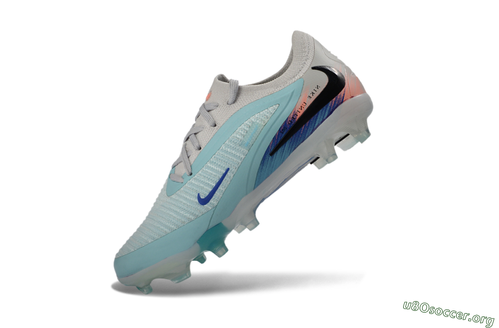 Nike Phantom 6 Elite Low FG Football Boots - Aqua/Soft Coral/Sky Blue 4