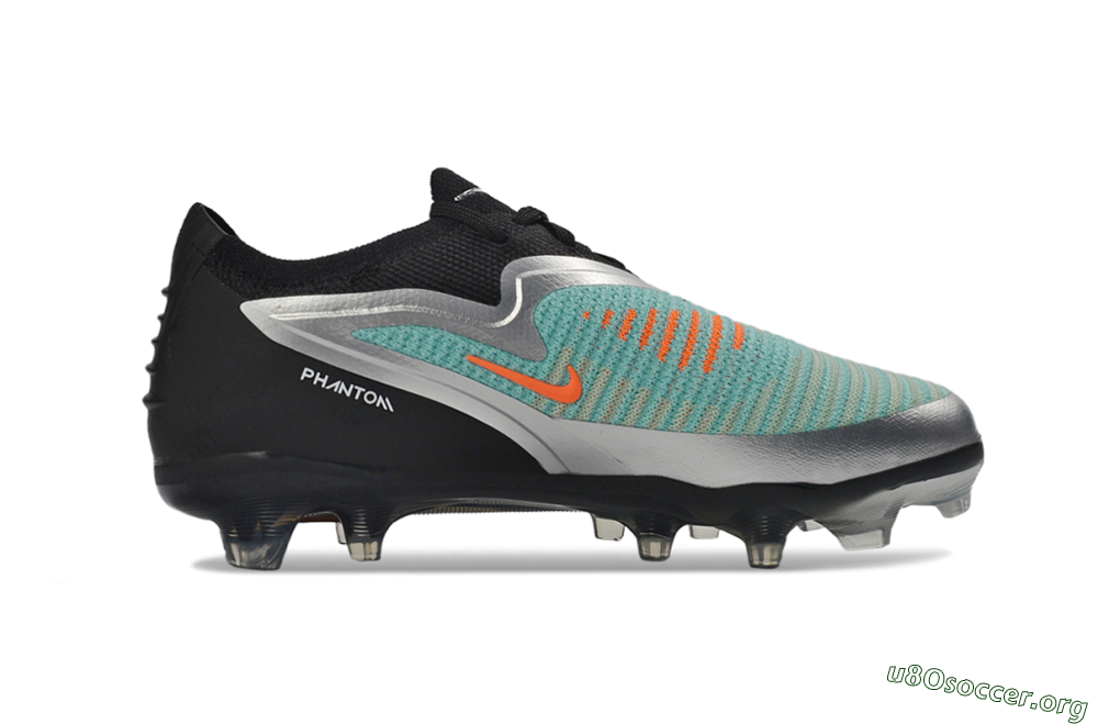 Nike Phantom 6 Elite Low FG Football Boots - Aqua/Metallic Silver/Black 6