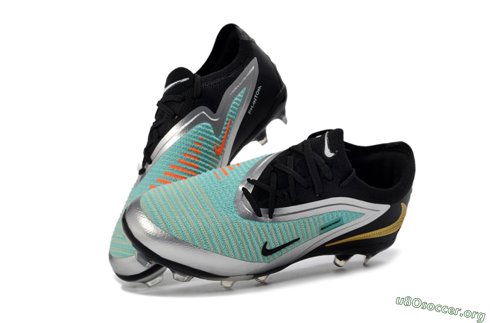 Nike Phantom 6 Elite Low FG Football Boots - Aqua/Metallic Silver/Black 3