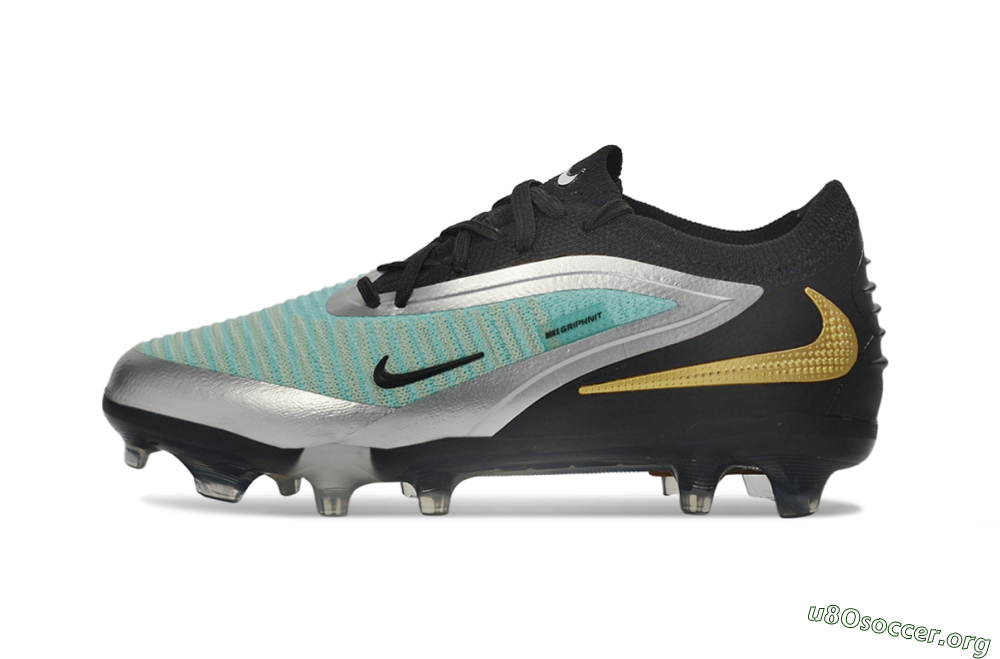 Nike Phantom 6 Elite Low FG Football Boots - Aqua/Metallic Silver/Black 2