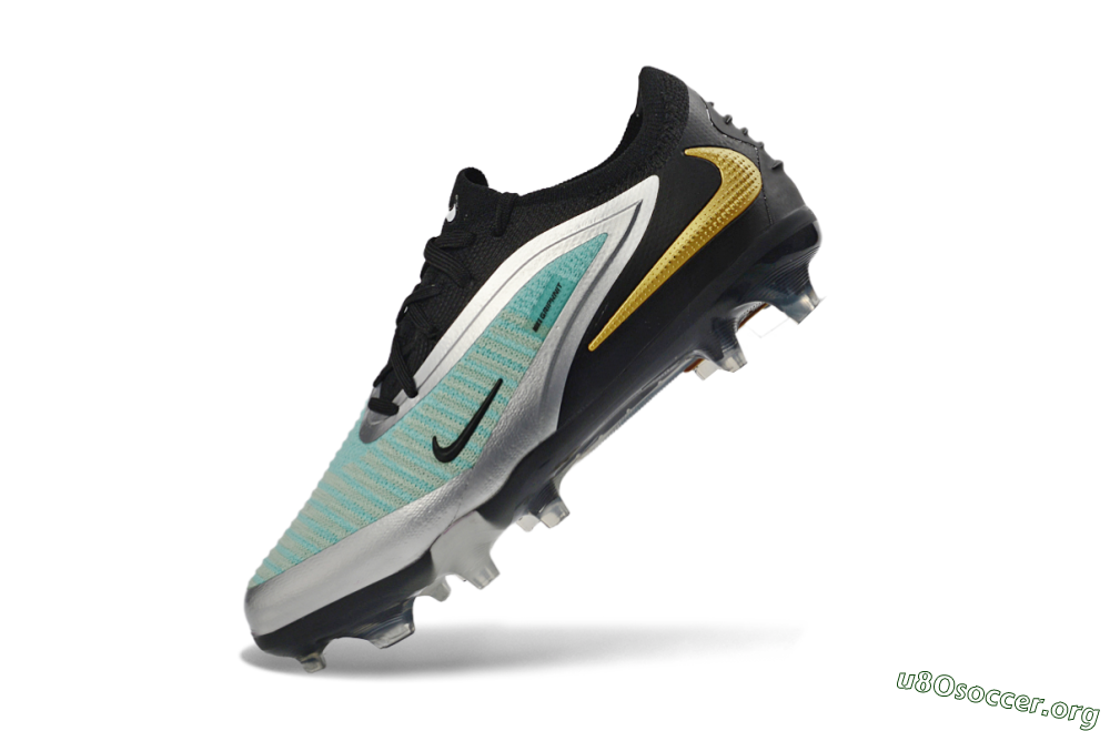 Nike Phantom 6 Elite Low FG Football Boots - Aqua/Metallic Silver/Black 4