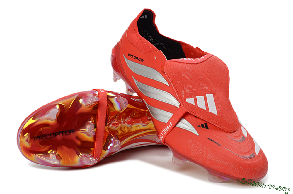 Adidas Predator 26 Elite Fold-Over Tongue FG Football Boots - Red/Fiery Red/Metallic Silver 0
