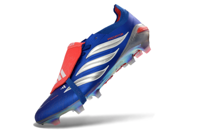 Adidas Predator 26 Elite Fold-Over Tongue FG Football Boots - Blue/Fiery Red/Cool Silver