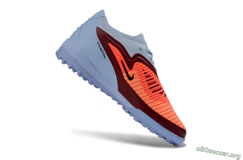 Nike Phantom 6 Elite Low TF Football Shoes - Blue/Coral Red/Steel Blue 0