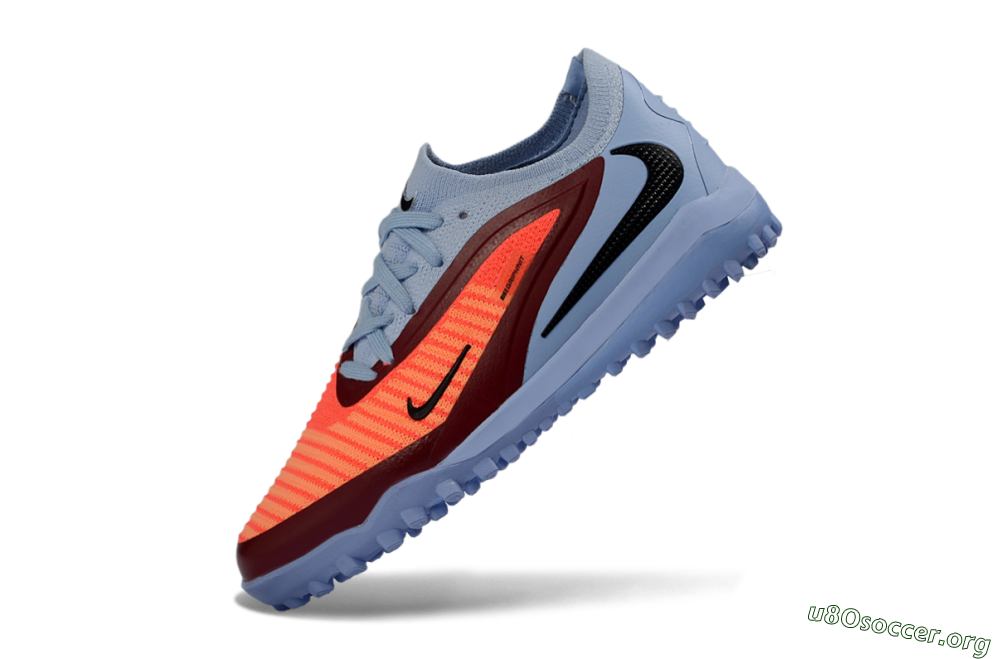 Nike Phantom 6 Elite Low TF Football Shoes - Blue/Coral Red/Steel Blue 4