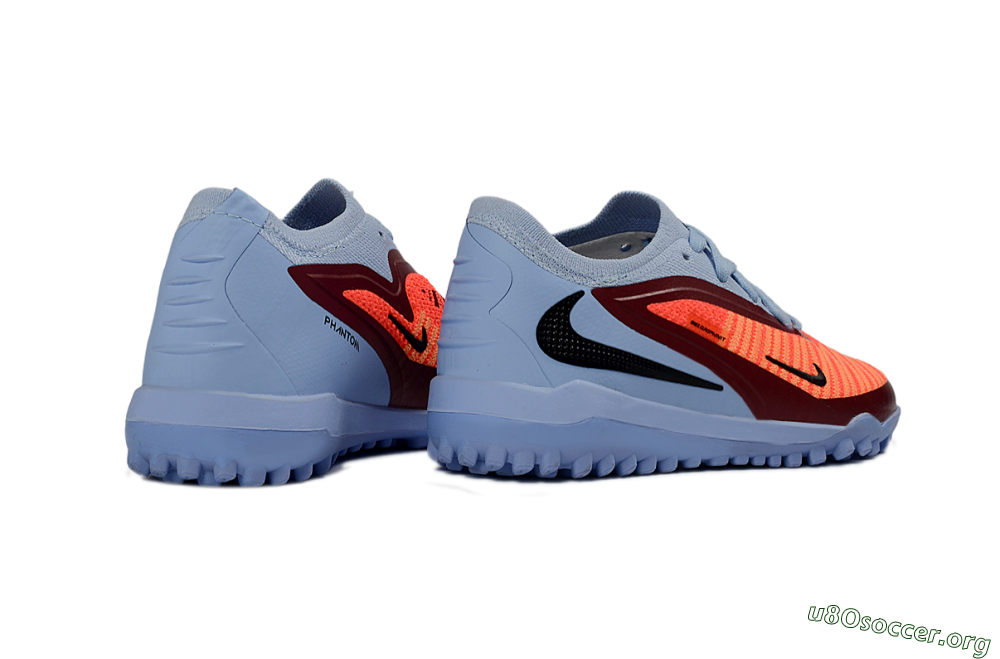 Nike Phantom 6 Elite Low TF Football Shoes - Blue/Coral Red/Steel Blue 6