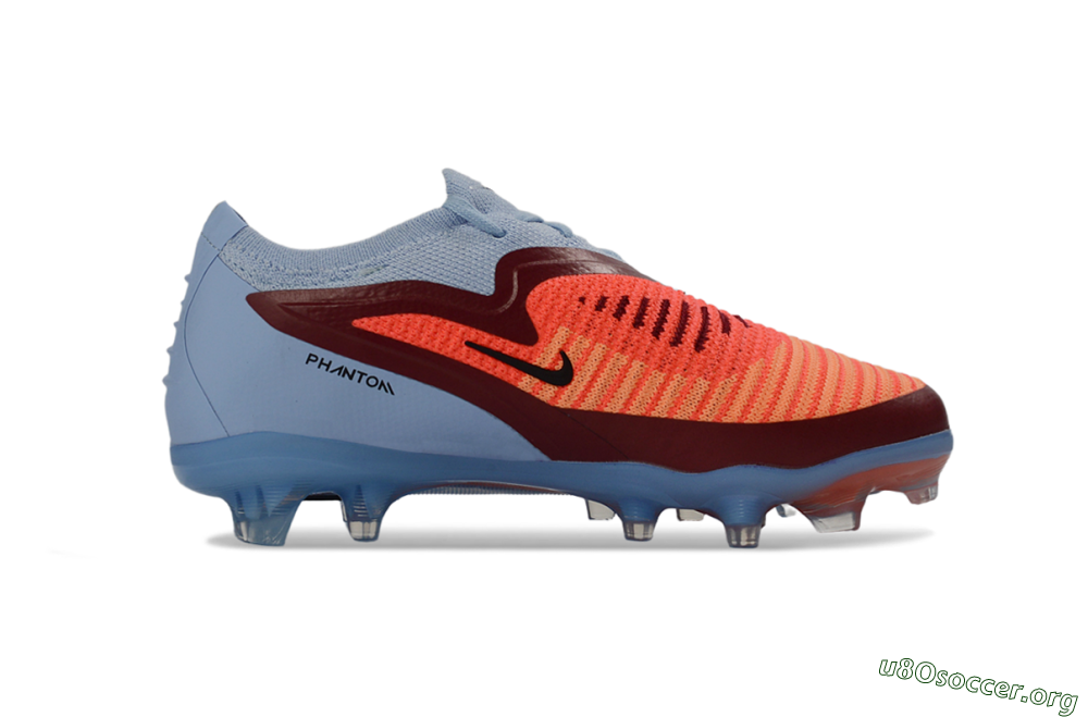 Nike Phantom 6 Elite Low FG Football Boots - Blue/Coral Breeze/Crimson Burst 5