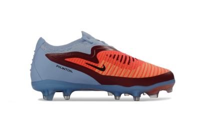 Nike Phantom 6 Elite Low FG Football Boots - Blue/Coral Breeze/Crimson Burst