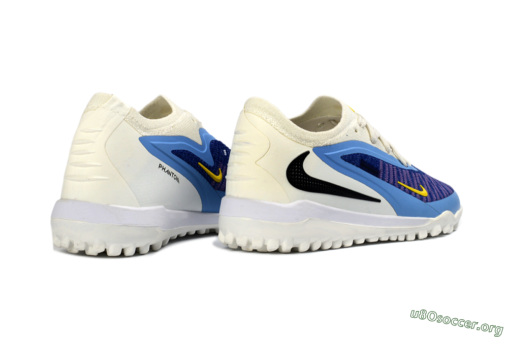 Nike Phantom 6 Elite Low TF Football Shoes - Blue/Bright Yellow/Cream White 5
