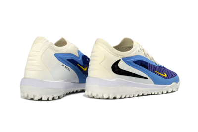 Nike Phantom 6 Elite Low TF Football Shoes - Blue/Bright Yellow/Cream White
