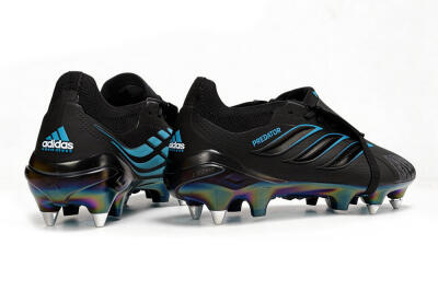 Adidas Predator 26 Elite Fold-Over Tongue SG Football Boots - Black/Iridescent Blue/Metallic Green