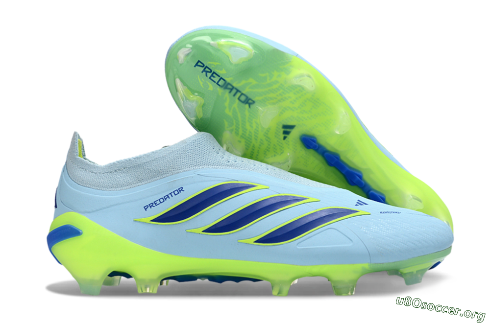 Adidas Predator 26 Elite Laceless FG Football Boots - Blue/Neon Green/Deep Blue 2