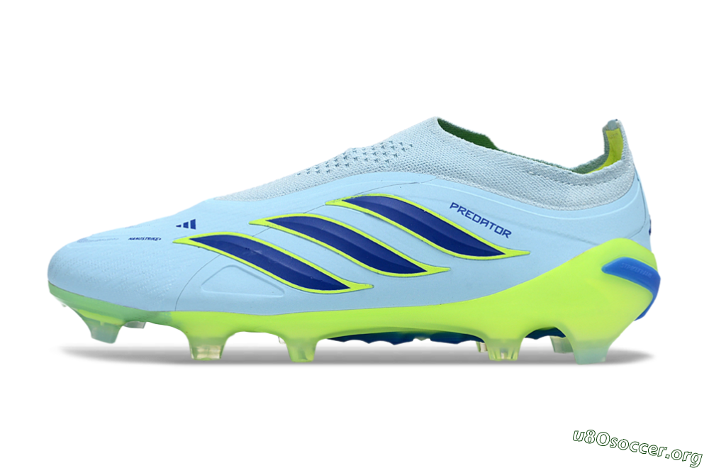 Adidas Predator 26 Elite Laceless FG Football Boots - Blue/Neon Green/Deep Blue 3