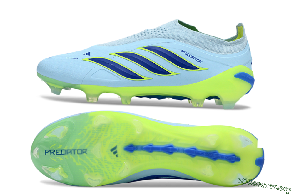 Adidas Predator 26 Elite Laceless FG Football Boots - Blue/Neon Green/Deep Blue 1