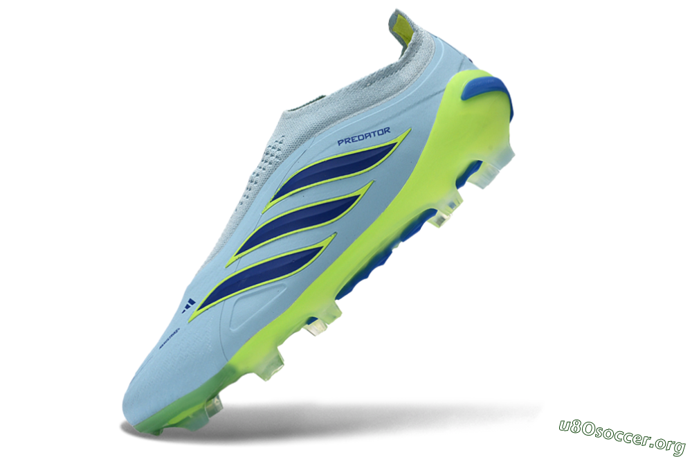 Adidas Predator 26 Elite Laceless FG Football Boots - Blue/Neon Green/Deep Blue 5