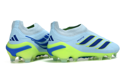 Adidas Predator 26 Elite Laceless FG Football Boots - Blue/Neon Green/Deep Blue