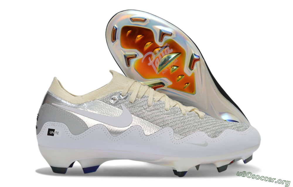 Nike Air Zoom Mercurial Vapor 16 Elite FG Football Boots - White/Light Gray/Metallic Silver 2