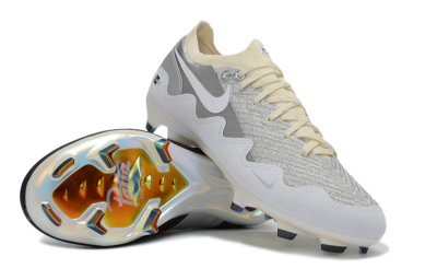 Nike Air Zoom Mercurial Vapor 16 Elite FG Football Boots - White/Light Gray/Metallic Silver