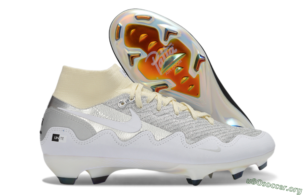 Nike Air Zoom Mercurial Superfly 10 Elite FG Football Boots - White/Metallic Silver/Champagne 2