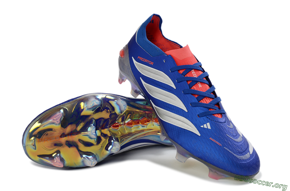 Adidas Predator 26 Elite FG Football Boots - Blue/Electric Blue/Fiery Red 0