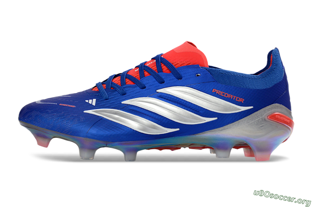 Adidas Predator 26 Elite FG Football Boots - Blue/Electric Blue/Fiery Red 3
