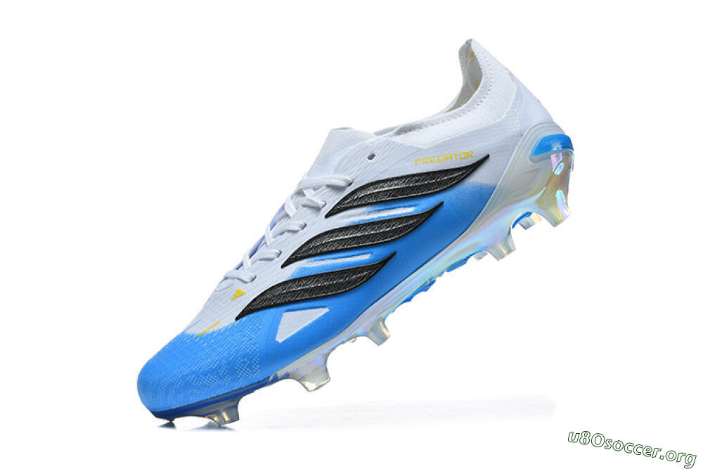 Adidas Predator 26 Elite FG Football Boots - Blue/Sky Blue/Steel Grey 8