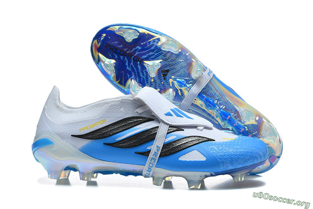 Adidas Predator 26 Elite Fold-Over Tongue FG Football Boots - Blue/Electric Blue/Soft Gray 2