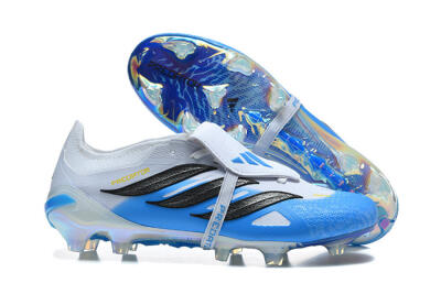 Adidas Predator 26 Elite Fold-Over Tongue FG Football Boots - Blue/Electric Blue/Soft Gray