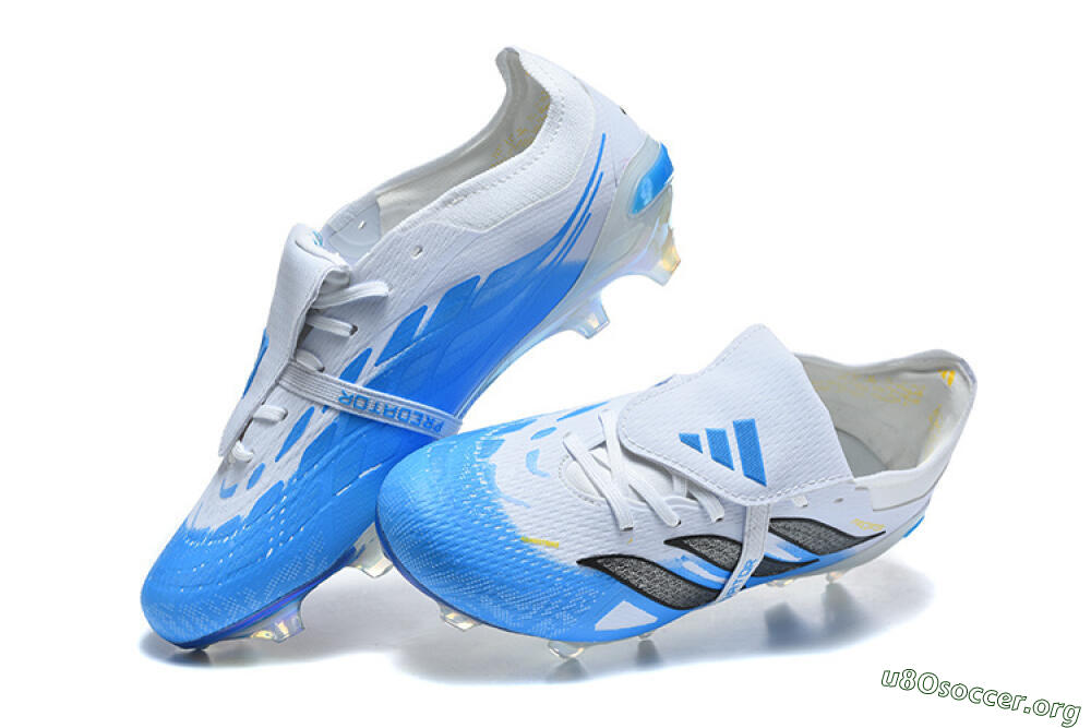 Adidas Predator 26 Elite Fold-Over Tongue FG Football Boots - Blue/Electric Blue/Soft Gray 6