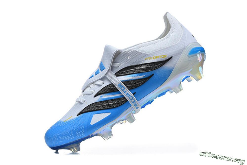 Adidas Predator 26 Elite Fold-Over Tongue FG Football Boots - Blue/Electric Blue/Soft Gray 8