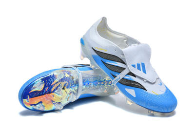 Adidas Predator 26 Elite Fold-Over Tongue FG Football Boots - Blue/Electric Blue/Soft Gray