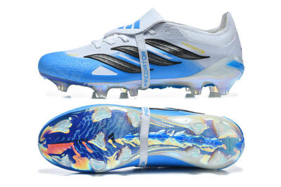 Adidas Predator 26 Elite Fold-Over Tongue FG Football Boots - Blue/Electric Blue/Soft Gray