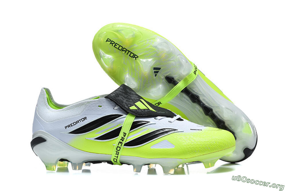 Adidas Predator 26 Elite Fold-Over Tongue FG Football Boots - Yellow/Electric Green/Black 2