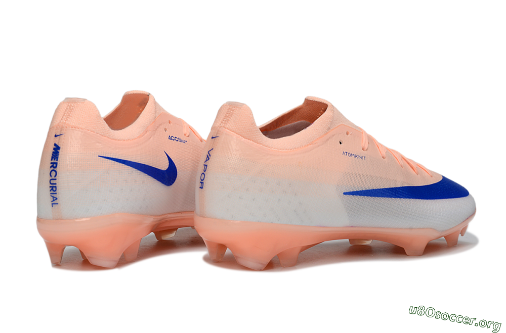 Nike Air Zoom Mercurial Vapor 17 Elite FG Football Boots - Peach/Electric Blue/Soft Coral 6