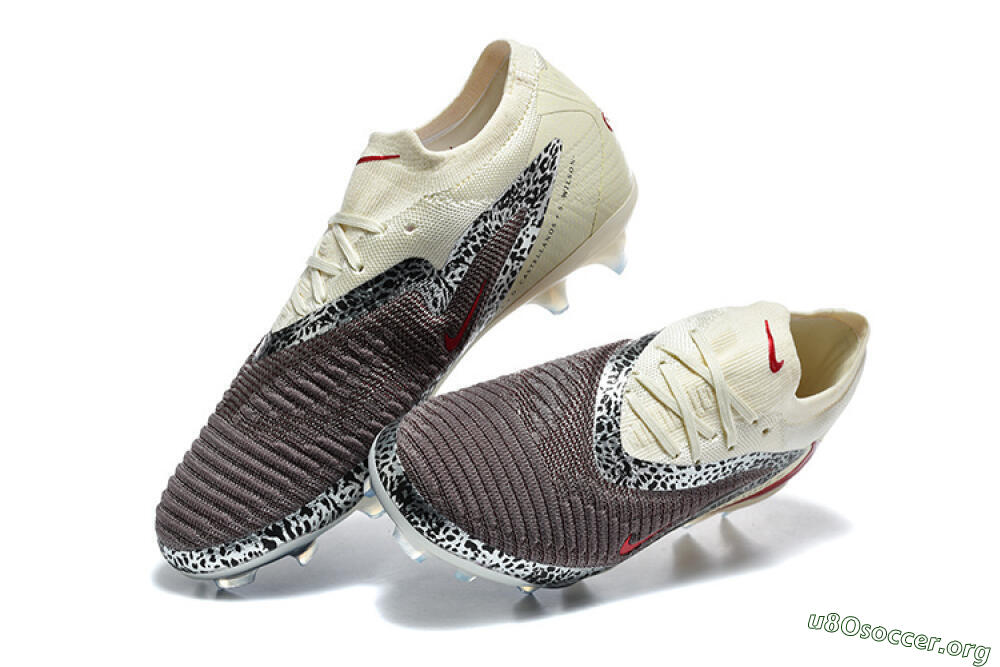 Nike Phantom 6 Elite Low FG Football Boots - Brown/Crimson Red/White 6