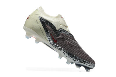 Nike Phantom 6 Elite Low FG Football Boots - Brown/Crimson Red/White
