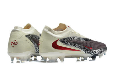 Nike Phantom 6 Elite Low FG Football Boots - Brown/Crimson Red/White