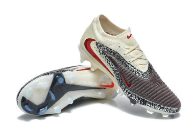 Nike Phantom 6 Elite Low FG Football Boots - Brown/Crimson Red/White