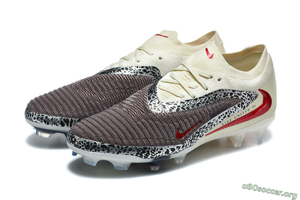 Nike Phantom 6 Elite Low FG Football Boots - Brown/Crimson Red/White 5