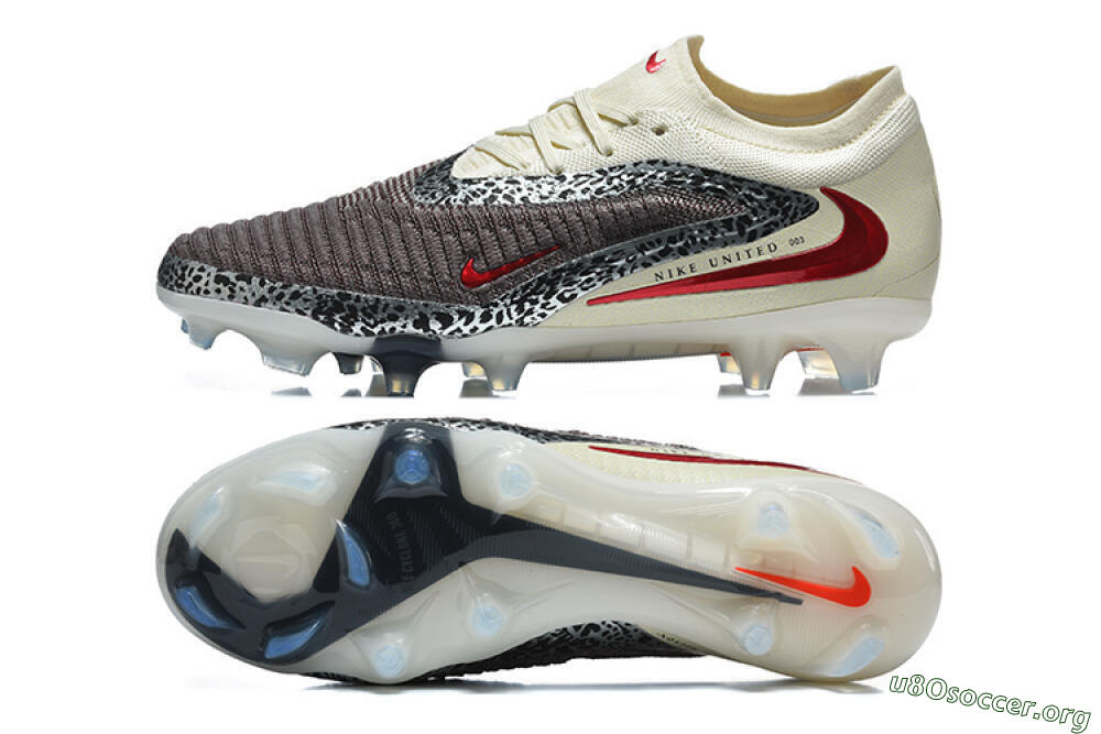 Nike Phantom 6 Elite Low FG Football Boots - Brown/Crimson Red/White 1