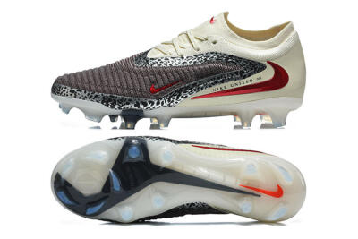 Nike Phantom 6 Elite Low FG Football Boots - Brown/Crimson Red/White