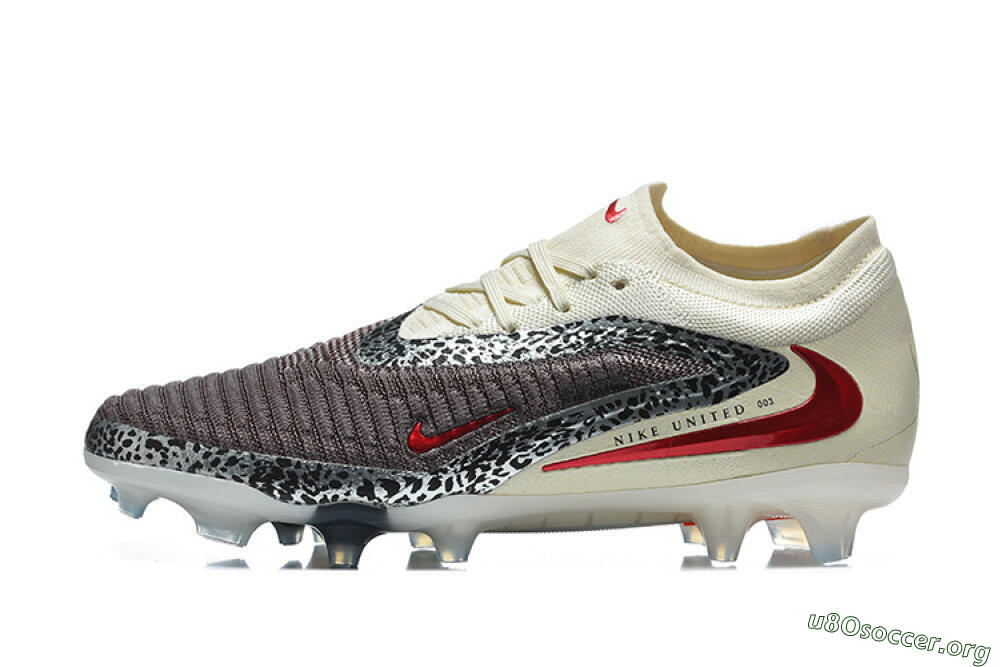 Nike Phantom 6 Elite Low FG Football Boots - Brown/Crimson Red/White 3