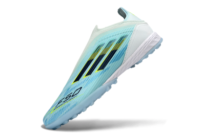 Adidas F50 Elite Laceless TF Football Shoes - Aqua/Sky Blue/Neon Yellow