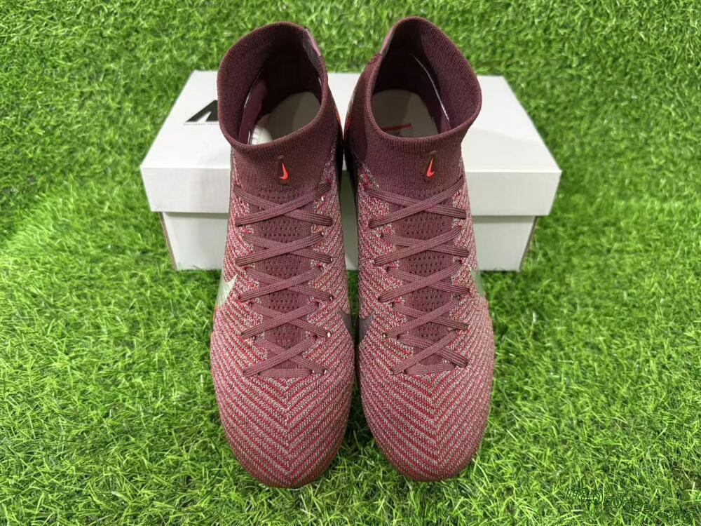 Nike Air Zoom Mercurial Superfly 10 Elite FG Football Boots - Maroon/Scarlet Blaze/Crimson Spice