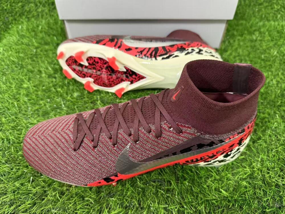 Nike Air Zoom Mercurial Superfly 10 Elite FG Football Boots - Maroon/Scarlet Blaze/Crimson Spice