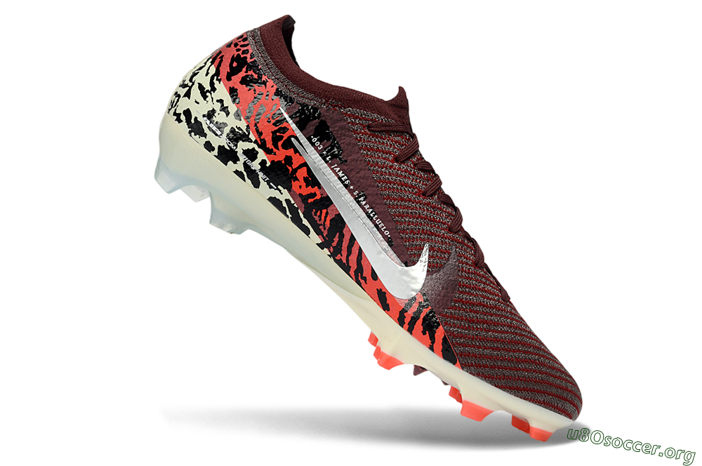 Nike Air Zoom Mercurial Vapor 16 Elite FG Football Boots - Maroon/Fiery Red/Muted Ivory 5
