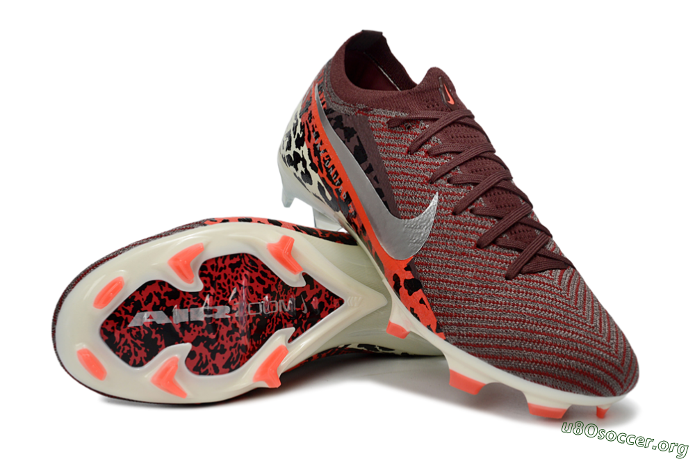 Nike Air Zoom Mercurial Vapor 16 Elite FG Football Boots - Maroon/Fiery Red/Muted Ivory 4
